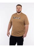 T-shirt grande taille beige