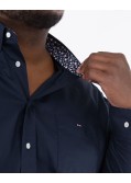 Chemise à coudières grande taille bleu marine