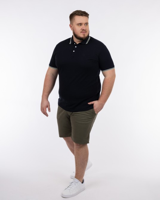 Short chino avec ceinture grande taille vert