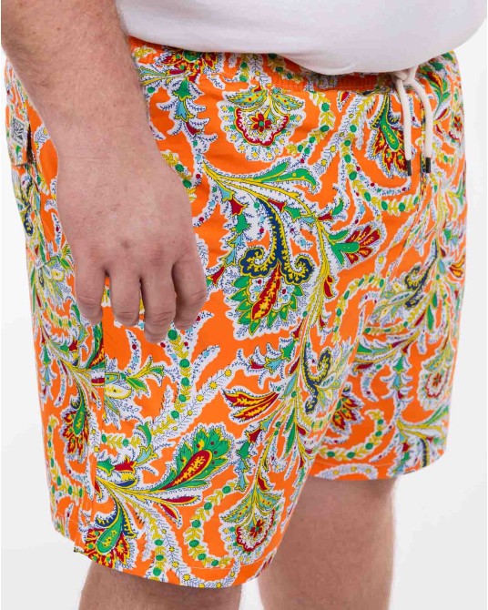 Short de bain grande taille orange