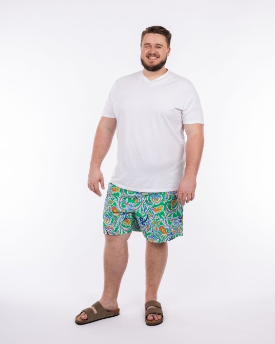 Short de bain grande taille vert