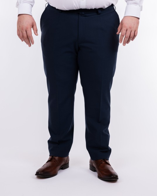 Pantalon de costume travel grande taille bleu marine