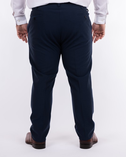 Pantalon de costume travel grande taille bleu marine