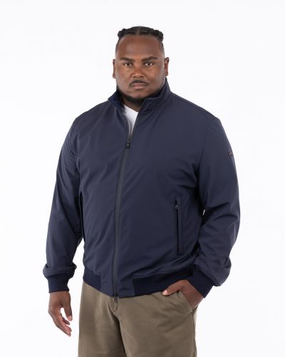 Blouson softshell grande taille bleu marine