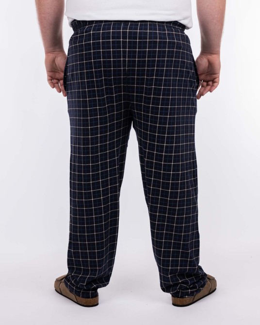 Pantalon de pyjama à carreaux grande taille bleu marine