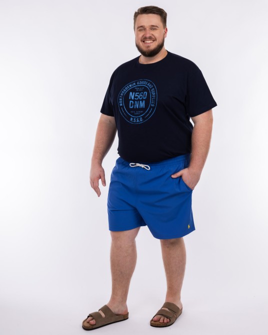 Short de bain grande taille bleu