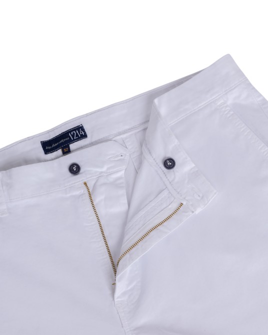 Pantalon chino pour homme grand blanc