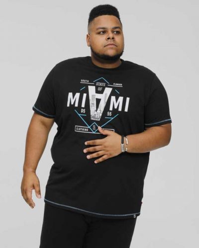 Tee shirt Miami grande taille noir