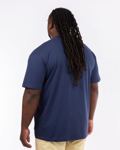 T-shirt col rond California grande taille bleu marine