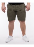 Short chino avec ceinture grande taille vert