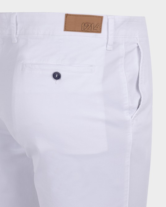 Pantalon chino pour homme grand blanc