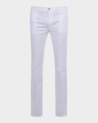 Pantalon chino pour homme grand blanc