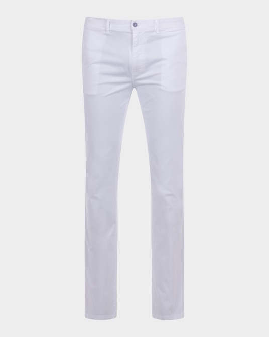 Pantalon chino pour homme grand blanc