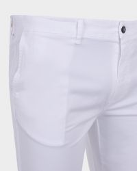 Pantalon chino pour homme grand blanc