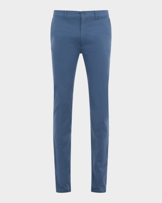 Pantalon chino pour homme grand bleu