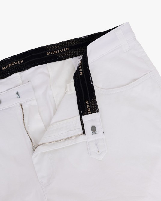 Pantalon chino twill grande taille blanc