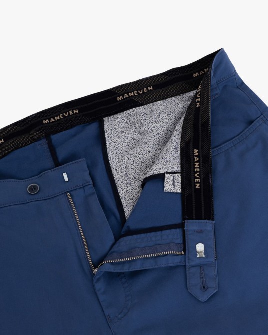 Pantalon chino twill grande taille bleu