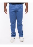 Pantalon chino twill grande taille bleu