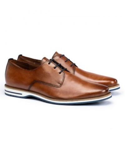 Derby spécial pieds larges grande taille cognac