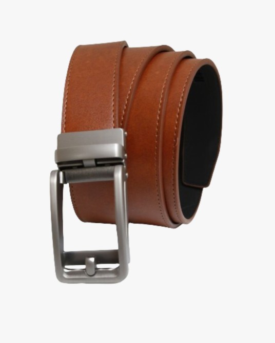 Ceinture automatique grande taille cognac