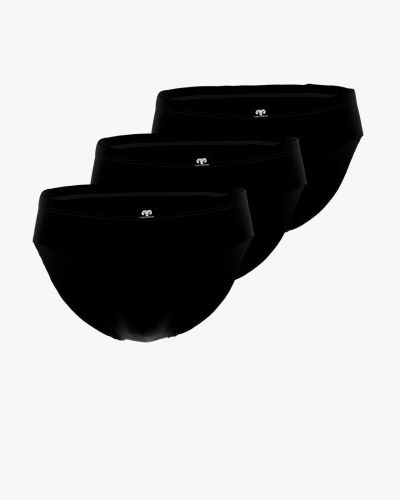 Lot de 3 slips grande taille noirs