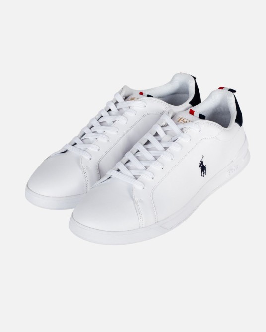 Sneaker Heritage court grande taille en cuir blanc