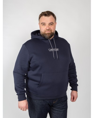 Sweat à capuche grande taille bleu nuit