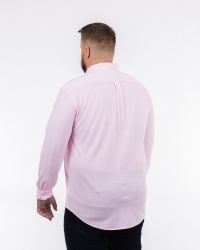 Chemise oxford en maille grande taille rose