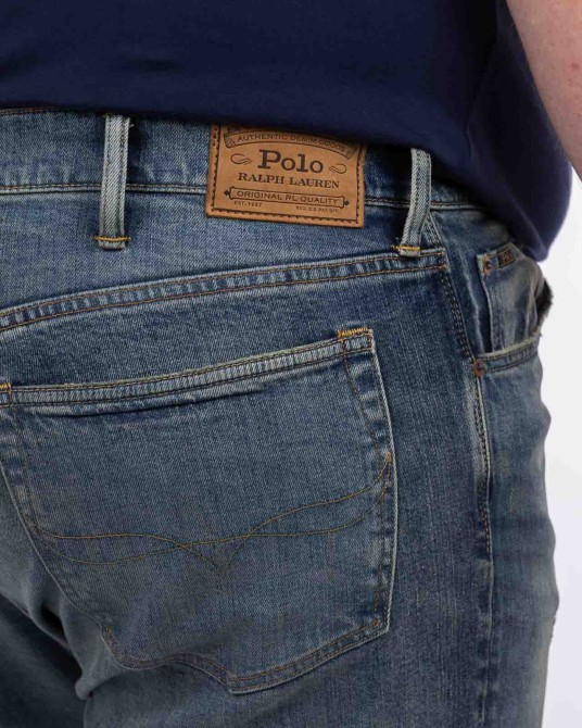 Jean 5 poches stretch grande taille bleu indigo