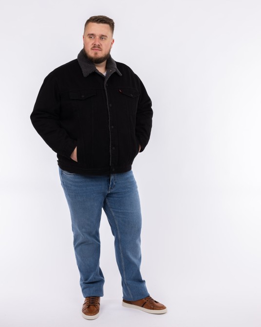 Veste en jean grande taille noir