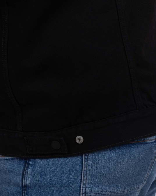 Veste en jean grande taille noir