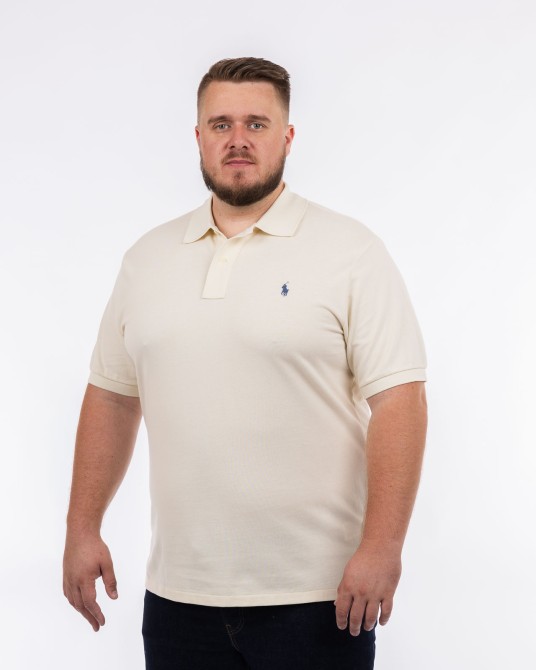 Polo piqué grande taille écru