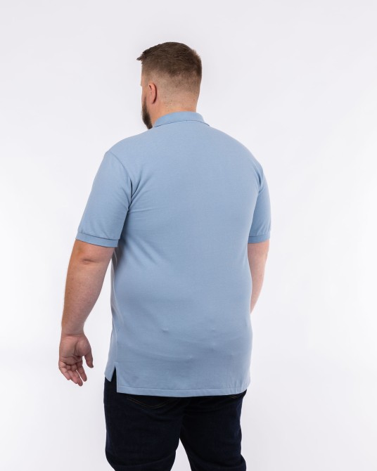 Polo piqué grande taille bleu clair