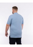 Polo piqué grande taille bleu clair