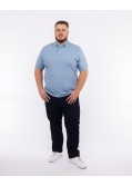 Polo piqué grande taille bleu clair