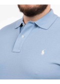 Polo piqué grande taille bleu clair