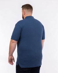 Polo piqué grande taille bleu foncé