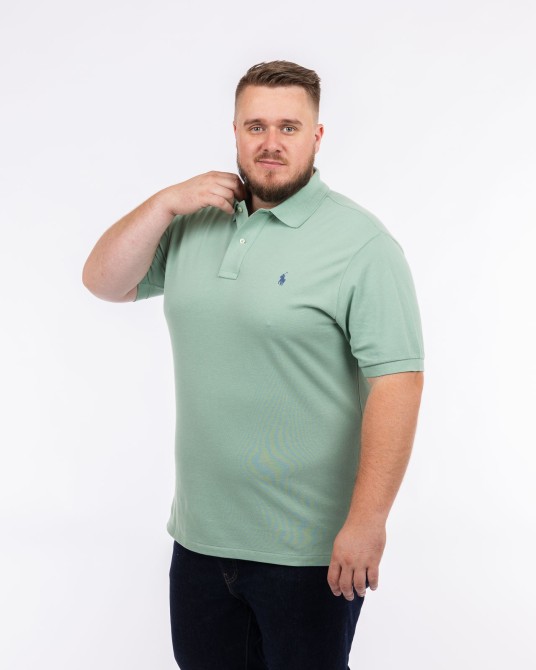 Polo piqué grande taille vert clair