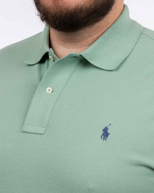 Polo piqué grande taille vert clair