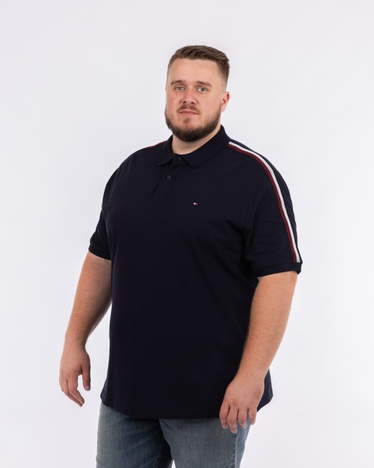 Polo piqué grande taille bleu marine