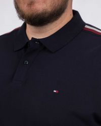 Polo piqué grande taille bleu marine