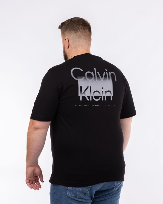 T-shirt logo dans le dos grande taille noir