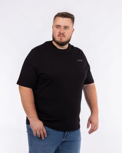 T-shirt logo dans le dos grande taille noir