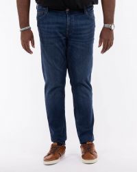 Jean stretch brut grande taille bleu indigo