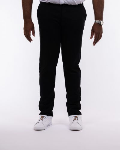 Pantalon chino en twill pour homme grand noir