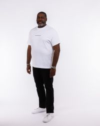 T-shirt carré dans le dos grande taille blanc