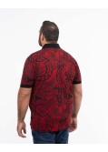 Polo piqué grande taille maori rouge