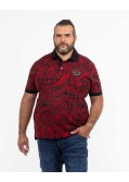 Polo piqué grande taille maori rouge