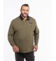 Polo jersey manches longues grande taille bleu marine