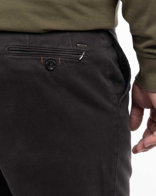 Pantalon chino structuré grande taille anthracite